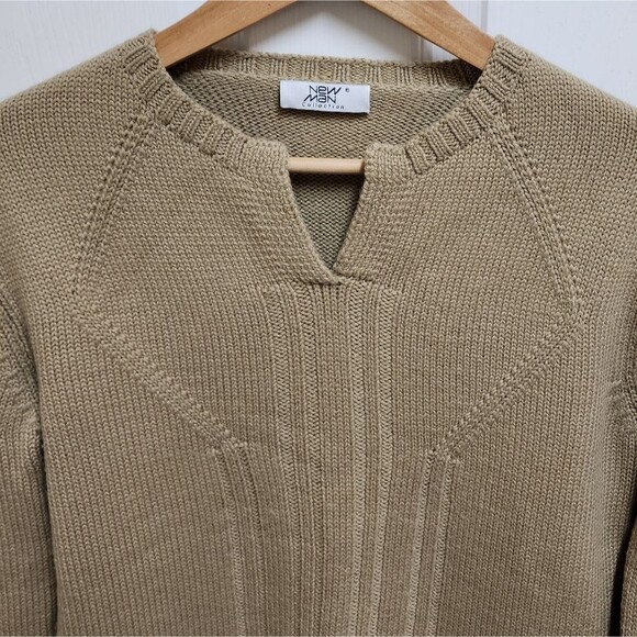 Wool Blend Knit Sweater Women Sz 4 Brown Pullover V Neck Boxy Thick Soft Classic - Picture 3 of 8